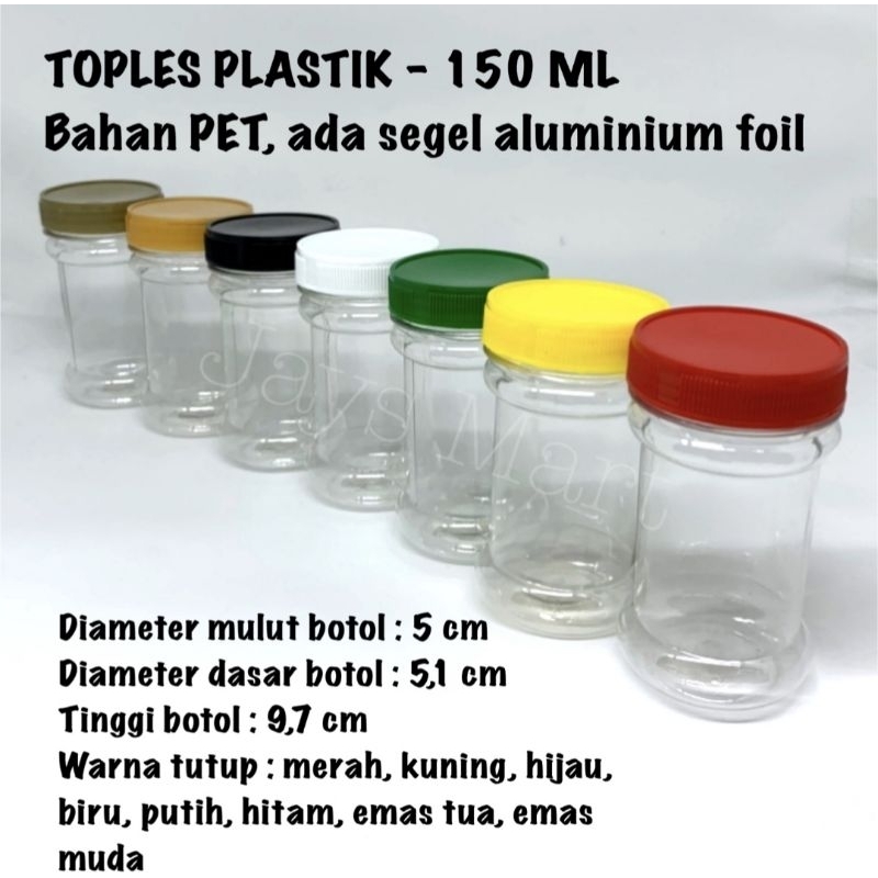 Botol Sambal Toples Plastik Sambal 150ml Tutup Segel