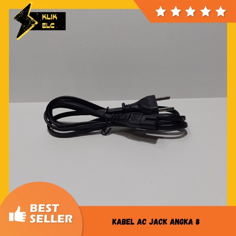 KABEL AC POWER LISTRIK JACK ANGKA 8 ADAPTER PRINTER TAPE LAMPU RADIO