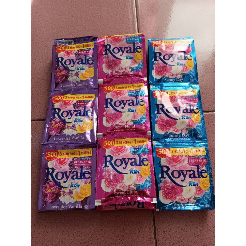 Royal Pelembut pakaian sachet 3renceng free 1piring