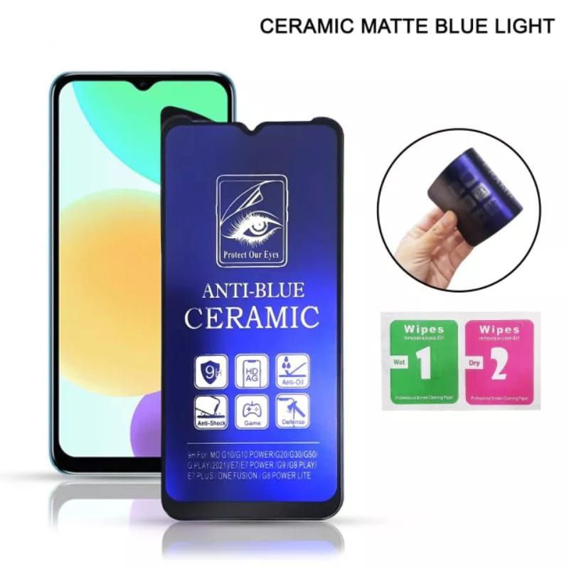 TEMPER GELAS CERAMIC BLUE MATTE LIHGT OPPO RENO 8 / RENO 8 4G / RENO 8 5G / RENO 8 LITE / RENO 8 PRO