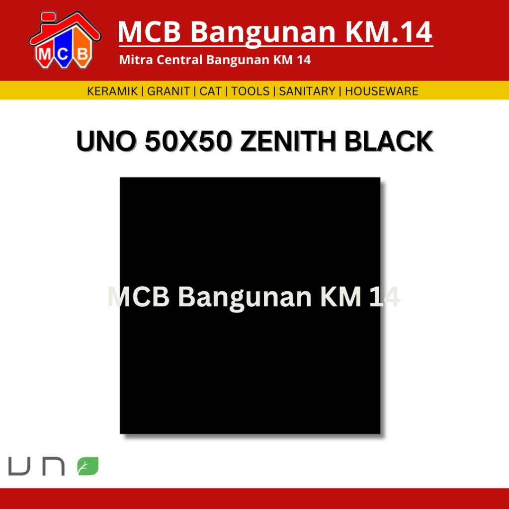 KERAMIK 50X50 UNO ZENITH BLACK - KERAMIK LANTAI - KERAMIK UKURAN 50X50 - KERAMIK LICIN - KERAMIK HIT