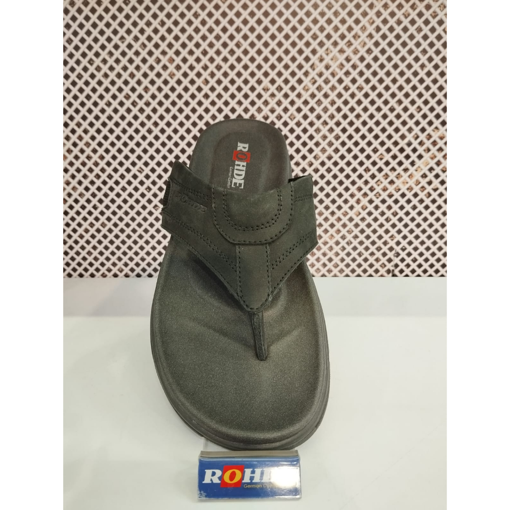 Rohde 6811 Sandal Pria Kulit Warna Black & Brown