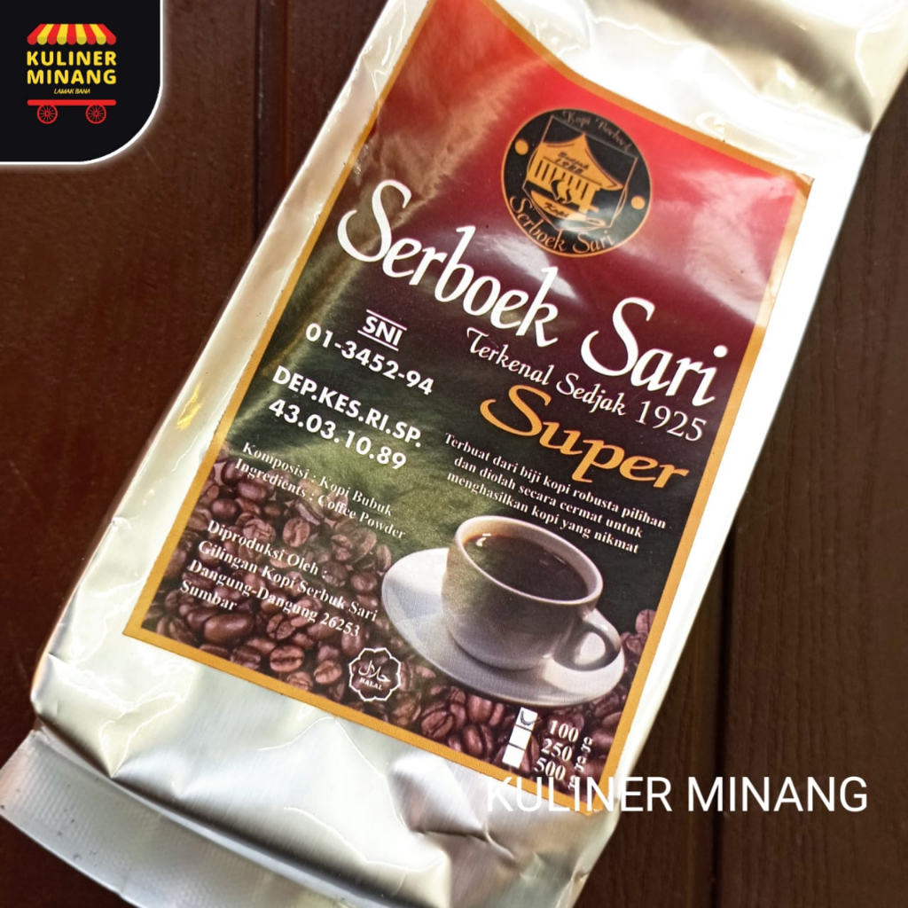 

Kopi Serbuk Sari Super Oleh Oleh Cemilan Makanan Payakumbuh Padang Khas Pariaman Jajanan urang awak Snack Kuliner Minang Kabau Murah Gurih Renyah Spicy Resmi 100% Halal Original AX01