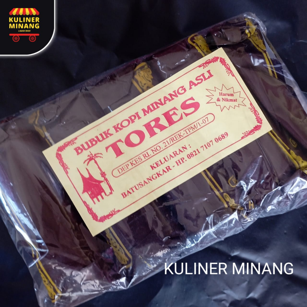 

Kopi Tores Minang Otentic Coffee 1pak (5pcs) Oleh-Oleh Asli Kampung Cemilan Makanan Payakumbuh Khas Padang Snack Jajanan Kuliner Minang Kabau Gurih Spicy Murah Renyah Resmi 100% Halal Original AX02