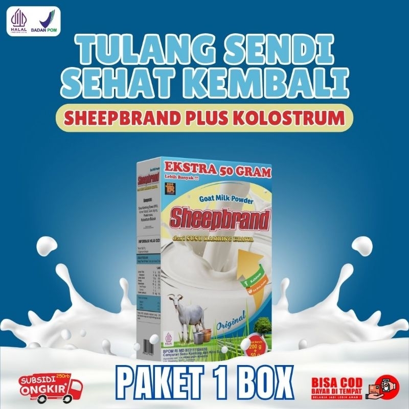 

PROMO TERLARIS SHEEPBRAND PLUS KOLOSTRUM SUSU KAMBING ETAWA BUBUK ORIGINAL PLUS MADU MURAH ATASI NYERI LUTUT TULANG SENDI ASAM URAT BATUK MENAHUN ASMA PARU-PARU
