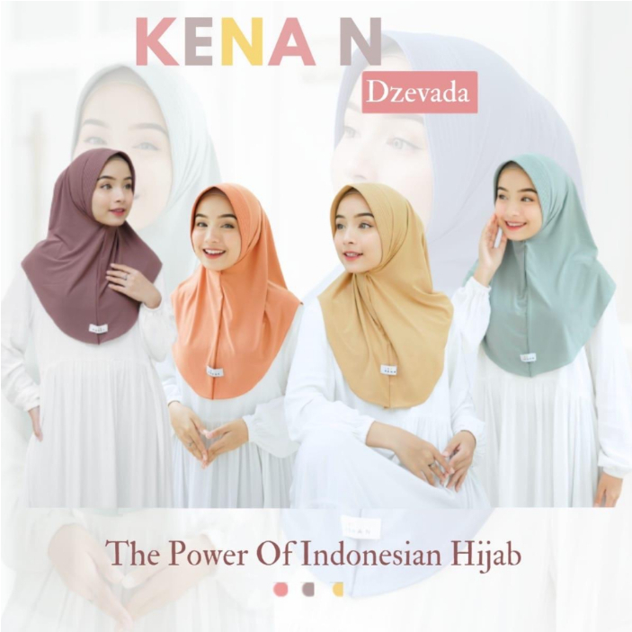 KENAN - HIJAB BERGO HAMIDAH JERSEY KERUDUNG INSTAN // DZEVADA UKURAN M