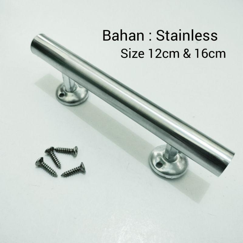 Tarikan pintu kamar mandi 16cm Stainless - Gagang jendela 12cm - Handle lemari