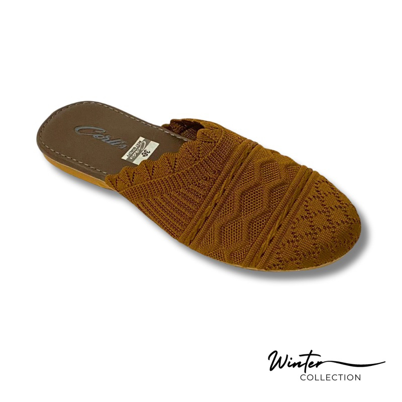 CORLIS Sandal Wanita Tutong Bustong Rajut Impor | Size 36-40 | Sandal wanita