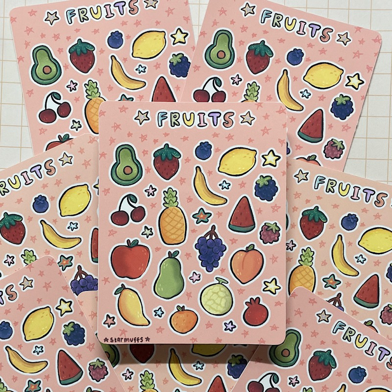 

fruits sticker sheet | starmuffs