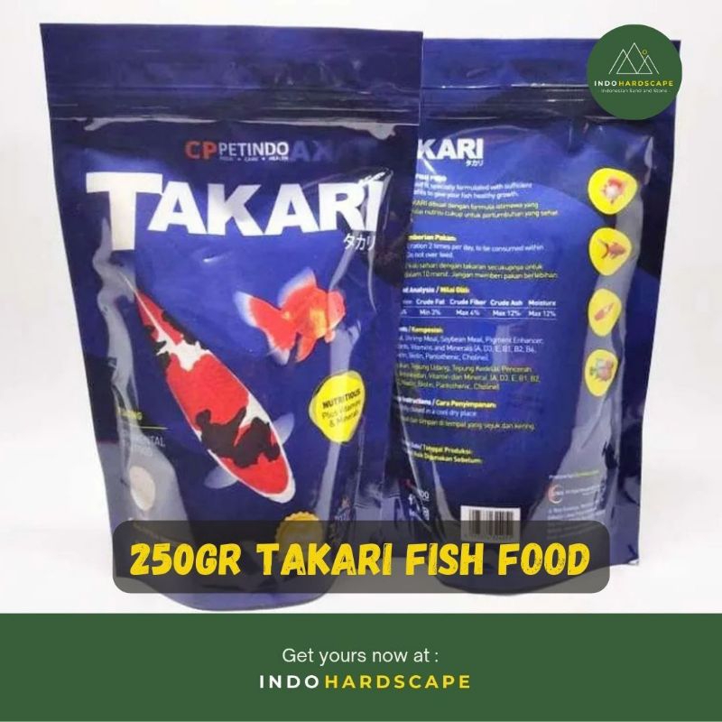 250GR PELLET IKAN HIAS TAKARI / MAKANAN IKAN KOKI, GUPPY, MOLLY