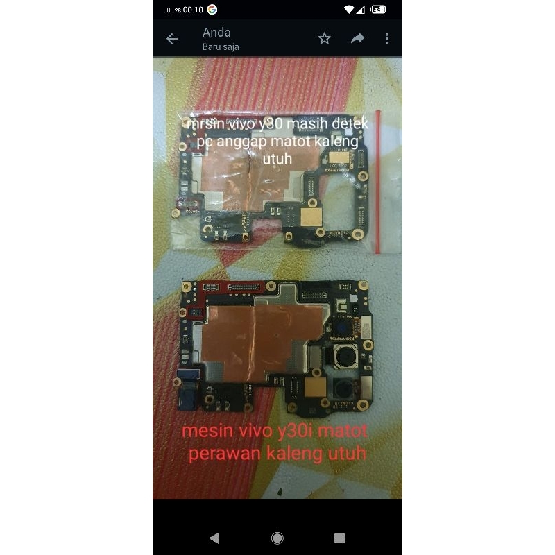 mesin VivoY30i & Y30 matot mesin perawan kaleng utuh