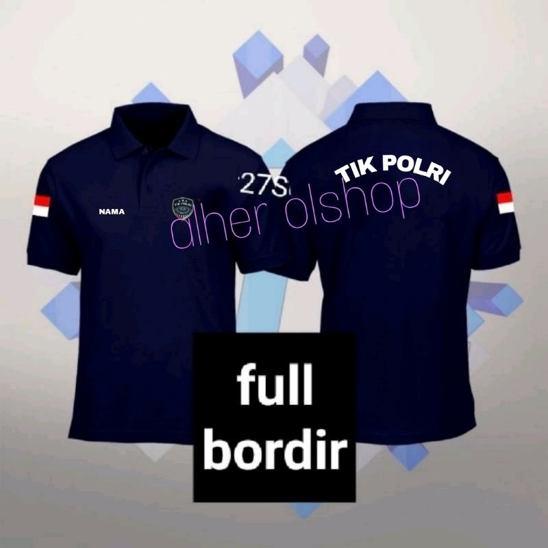 lengan pendek kaos Tik polri baju tik polri seragam Tik polri kaos kerah Tik polri kaos polo Tik pol