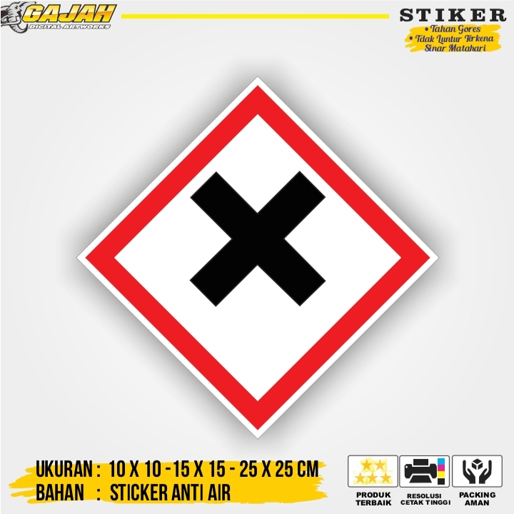 

Stiker label Tanda Simbol Limbah B3 Stiker Bahan Berbahaya dan Beracun STIKER HAZMAT BERBAHAYA