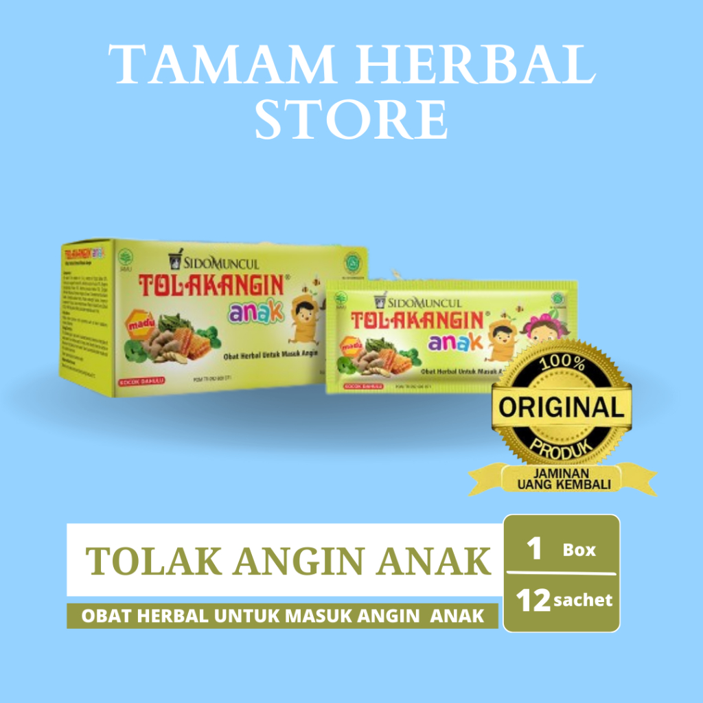 

SIDO MUNCUL - Tolak Angin Anak Cair 1 box 12 sachet