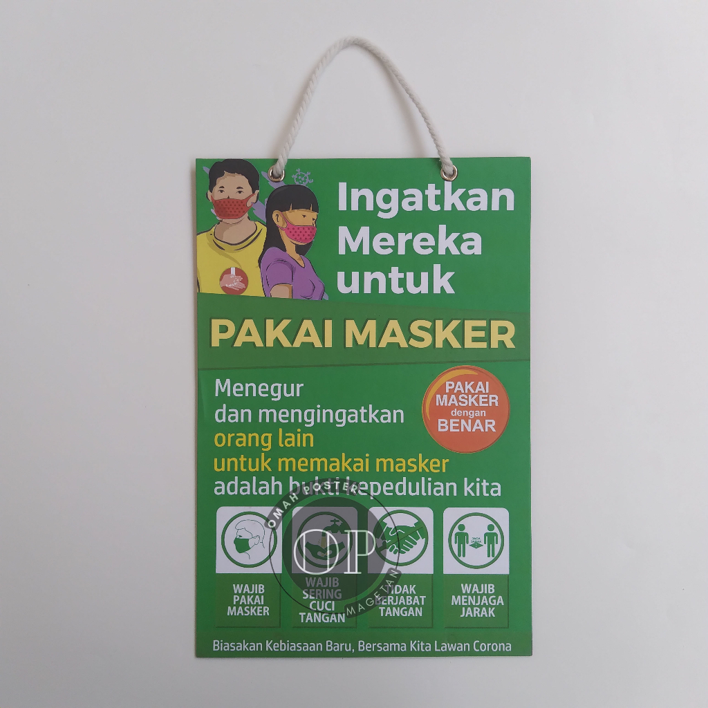 

Hard Poster Ingatkan Mereka Untuk Memakai Masker - Protokol Kesehatan - Covid-19