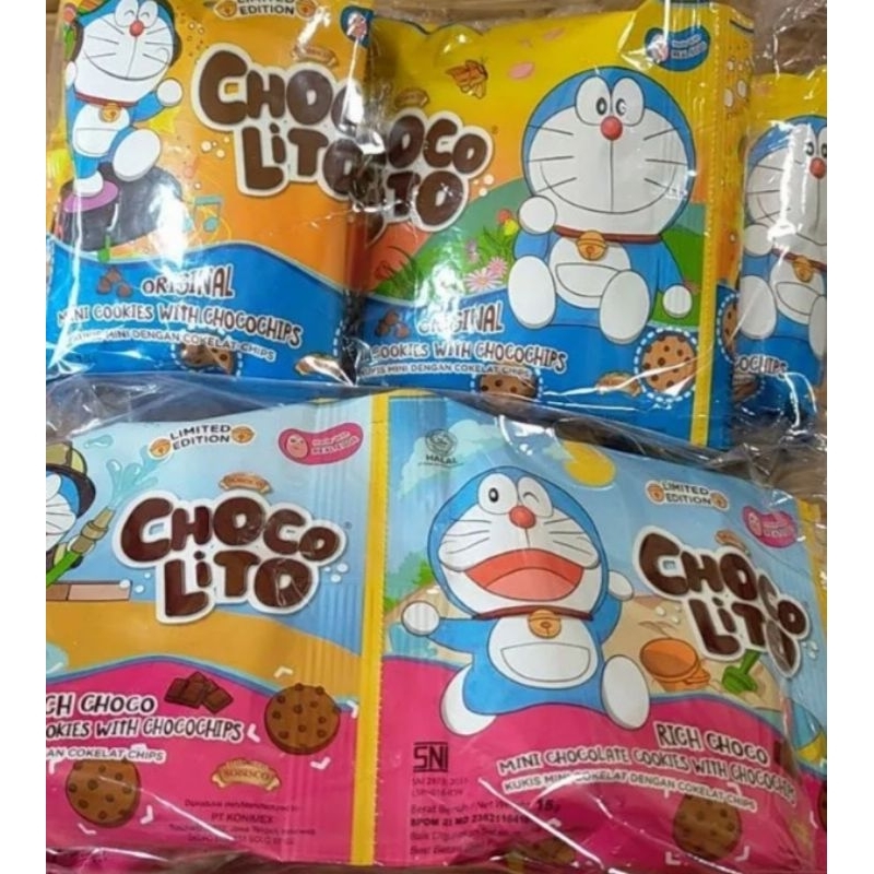 

Chocolito Mini Cookies Choco Lito Kukis Dengan Coklat Cips isi 10 x 15 gram