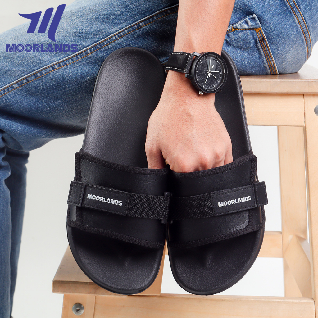 ORIGINAL MOORLANDS Sandal Slide On Pria Wanita Sendal Casual Sendal Santai