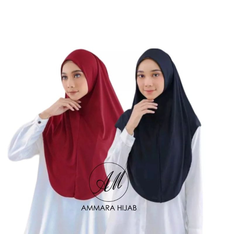 jilbab bergo instan non pet jersey sport / hamidah syria non pet jersey