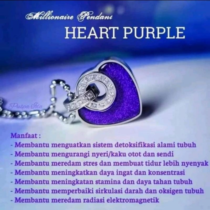 pendant MCI heart Purple