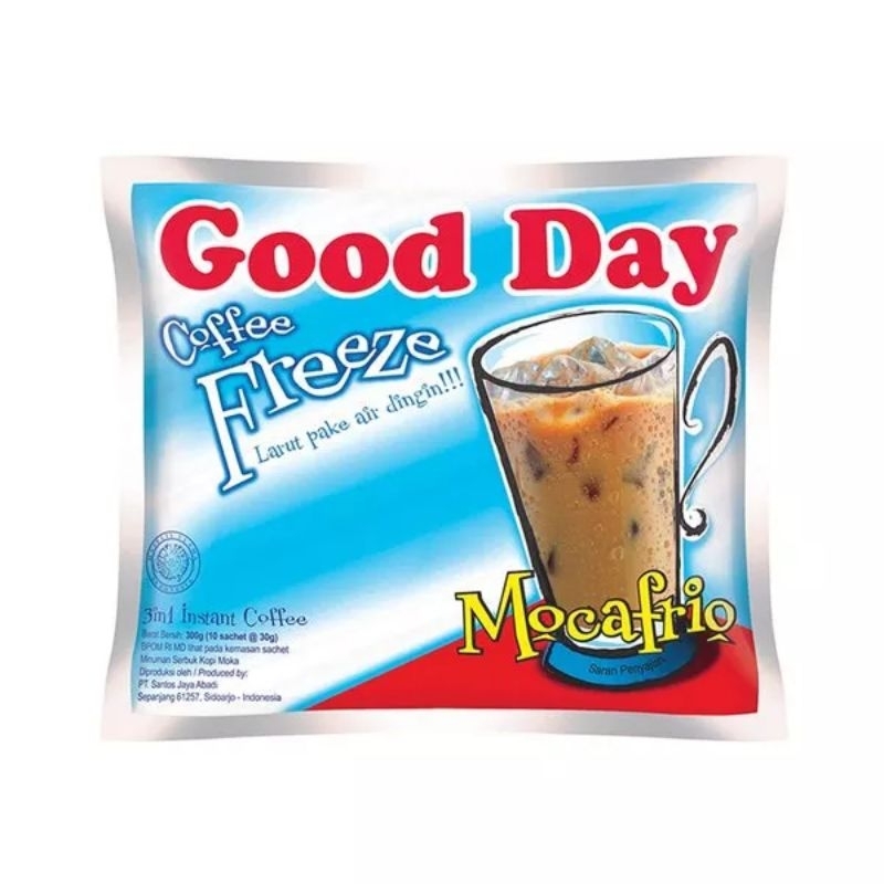 

Good Day Freeze Mocafrio 30gr sachet, hazzelnut, cappucino