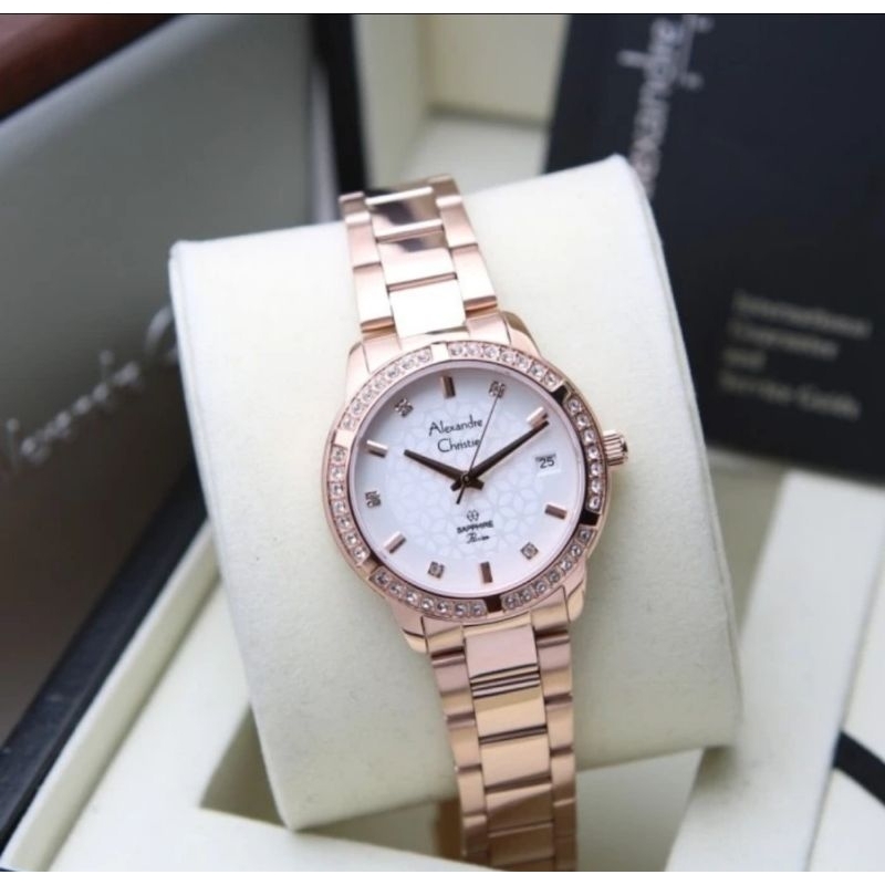 jam tangan wanita original ALEXANDRE CHRISTIE AC2A80LD RING MATA