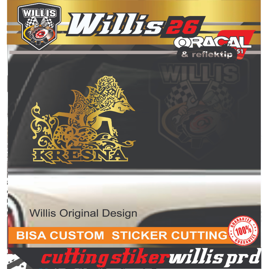 NEW  PROMO Stiker Sticker Cutting Kaca Mobil Wayang Kresna