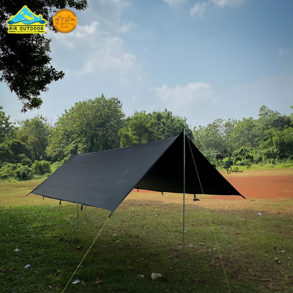 FLYSHEET TENDA WATERPROOF 20D NYLON PU 5000 3X4 METER TAHAN CUACA EXTREME FLYSEET TENDA EXTREME ANTI