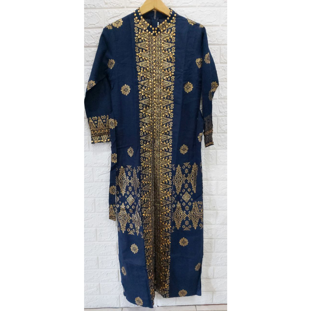 BARU -- Gamis Maudy Batik motif Songket Wanita