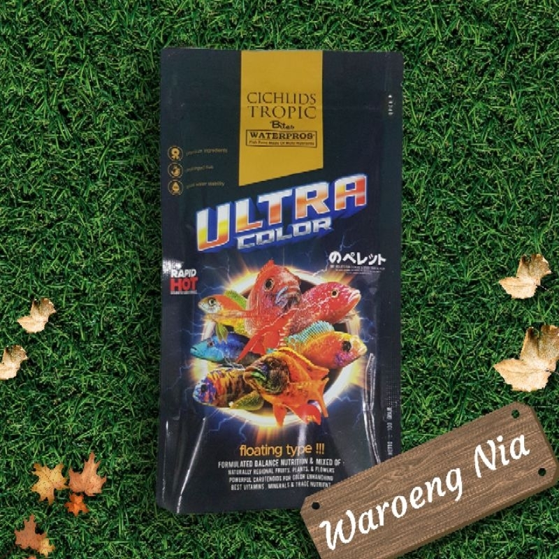 Waterpros Ultra Color Pelet Cichlid 100 Gram Cichlids Tropic Bites Pakan Ikan Cichlid Afrika dan Ame