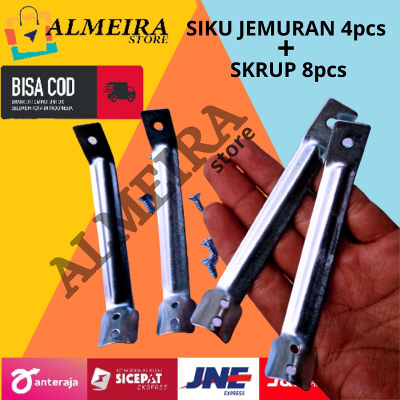 Siku jemuran baju lipat/penyangga gantungan baju aluminium stainless