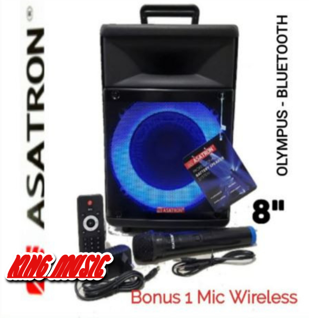 Speaker Portable Asatron OLYMPUS 8 INCH .