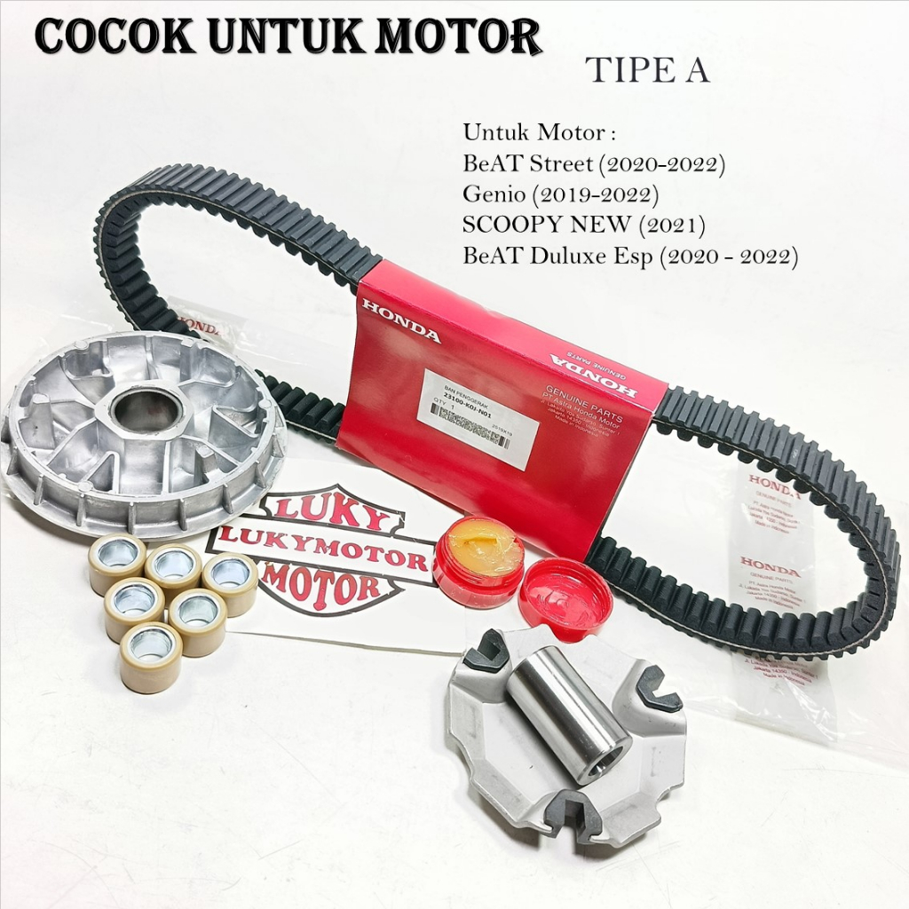 VANBELT RUMAH ROLLER SET ROLLER GENIO BEAT STREET BEAT DELUXE SCOOPY NEW BEAT SPORTY 2020 2021 2022