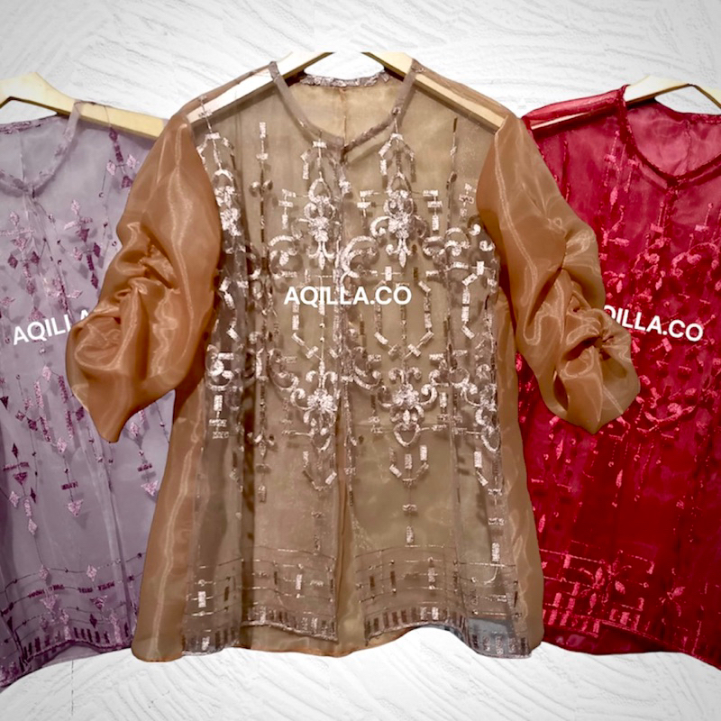 ( COD ) LULA CROP OUTER TILE BROKAT KONDANGAN KEKINIAN