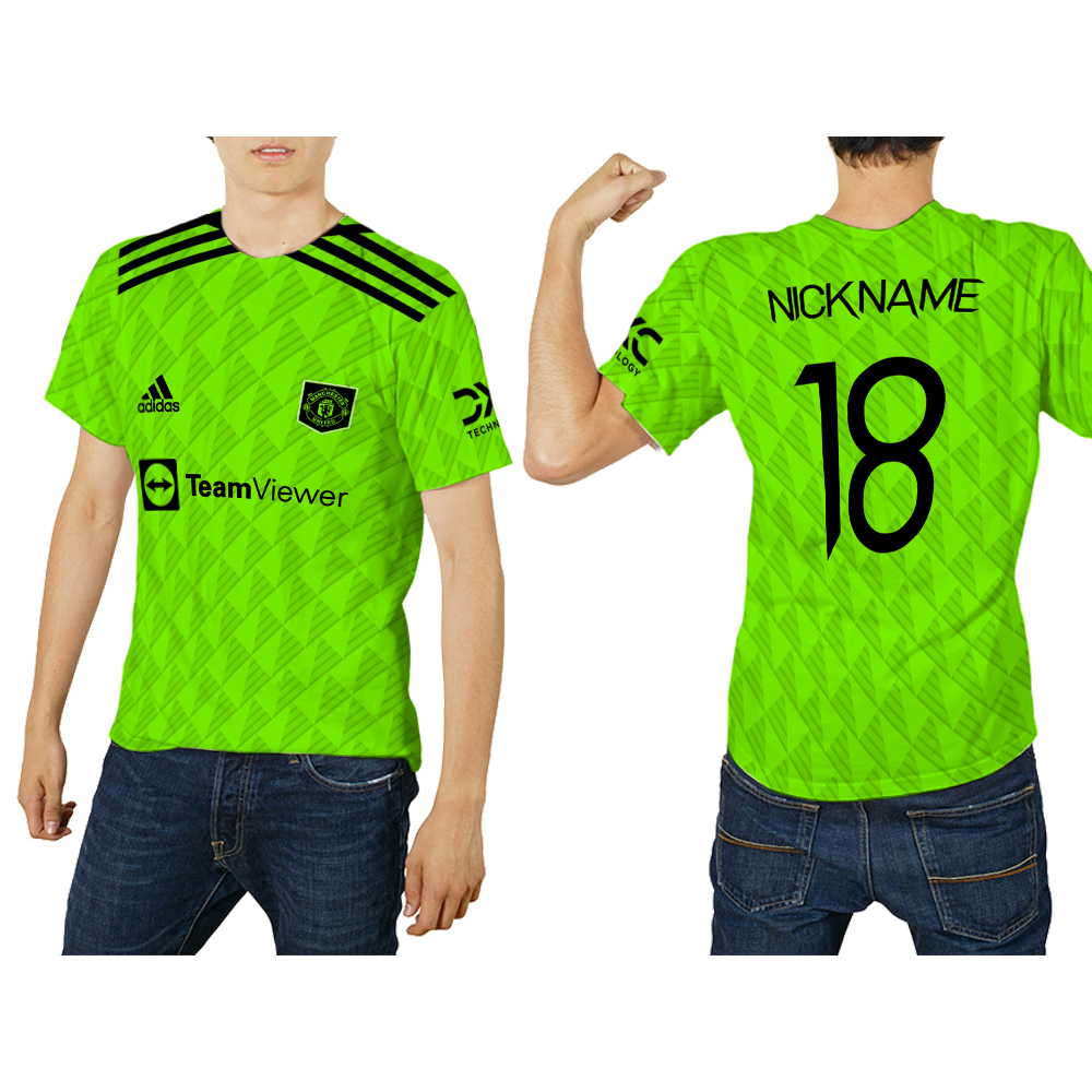 Baju Kaos Tshirt Jersey Retro Manchester United Third Pria Custom