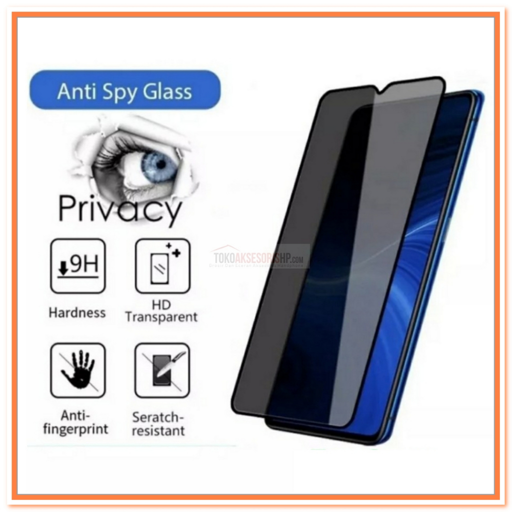 Tempered Glass Spy Samsung A22 4G / Samsung A23 A33 Anti Gores Kaca Anti Spy Privacy