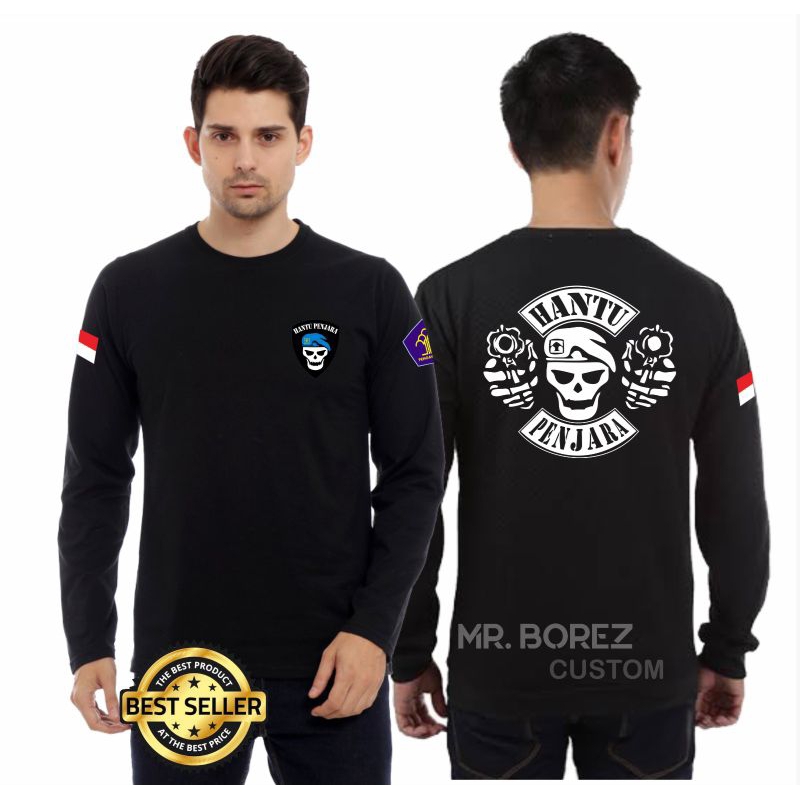 Kaos Hantu Penjara Lengan Panjang / Baju Polsuspas Hantu Penjara / Original Kaos Militer Distro / Ka