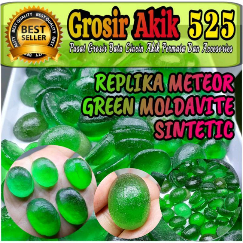 batu green moldavite replika meteor hijau sintetic