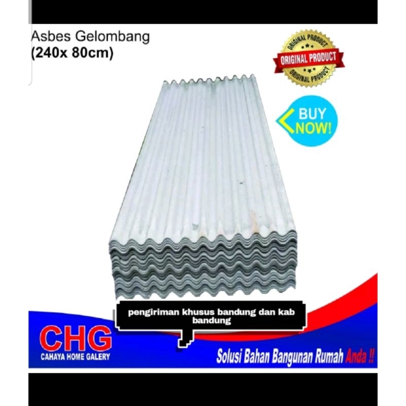 ASBES GELOMBANG 240 CM / ATAP GENTENG ASBES / ATAP ASBES