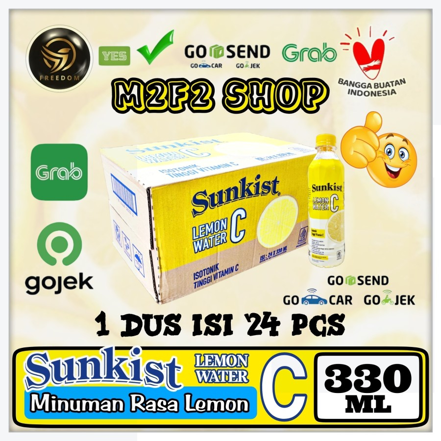 

SUNKIST Lemon Water C Isotonik Botol Pet - 330 ml Kemasan Karton (Khusus Bluebird/Gosend/Grab)