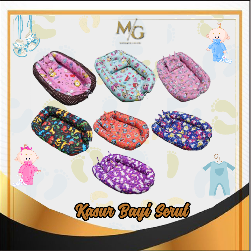 KASUR BAYI SERUT JUMBO BOLAK BALIK PREMIUM DENGAN KELAMBU + FREE BANTAL PEYANG / KASUR BAYI SERUT