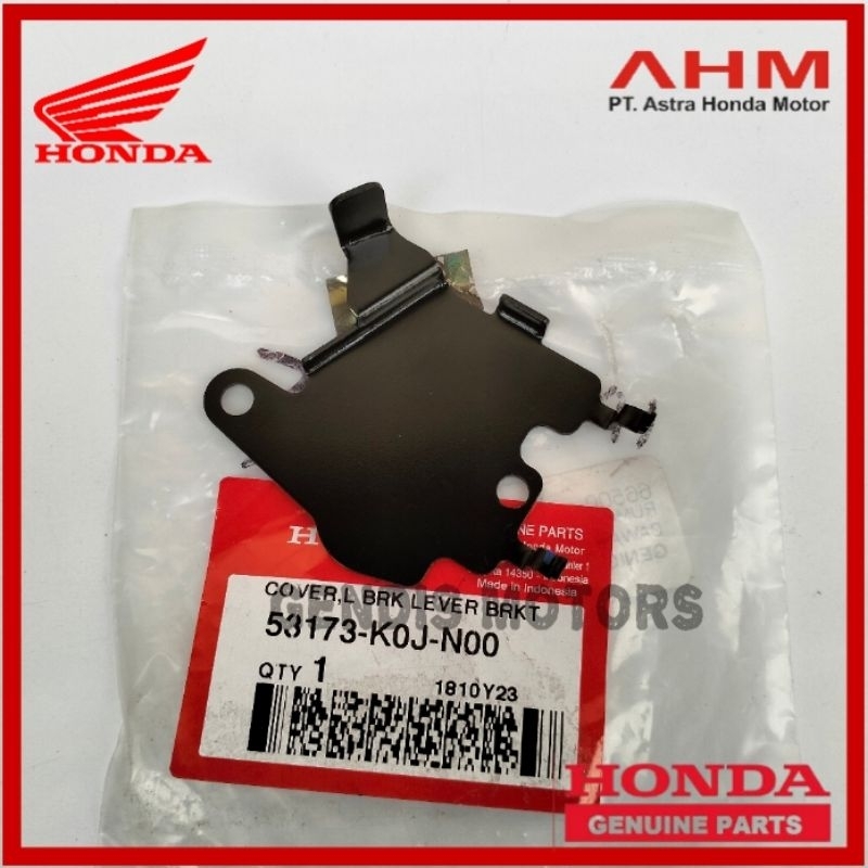 53173-K0J-N00 breket Besi plat klem bracket handle rem kiri Genio Vario 160 Scoopy 2021 original AHM