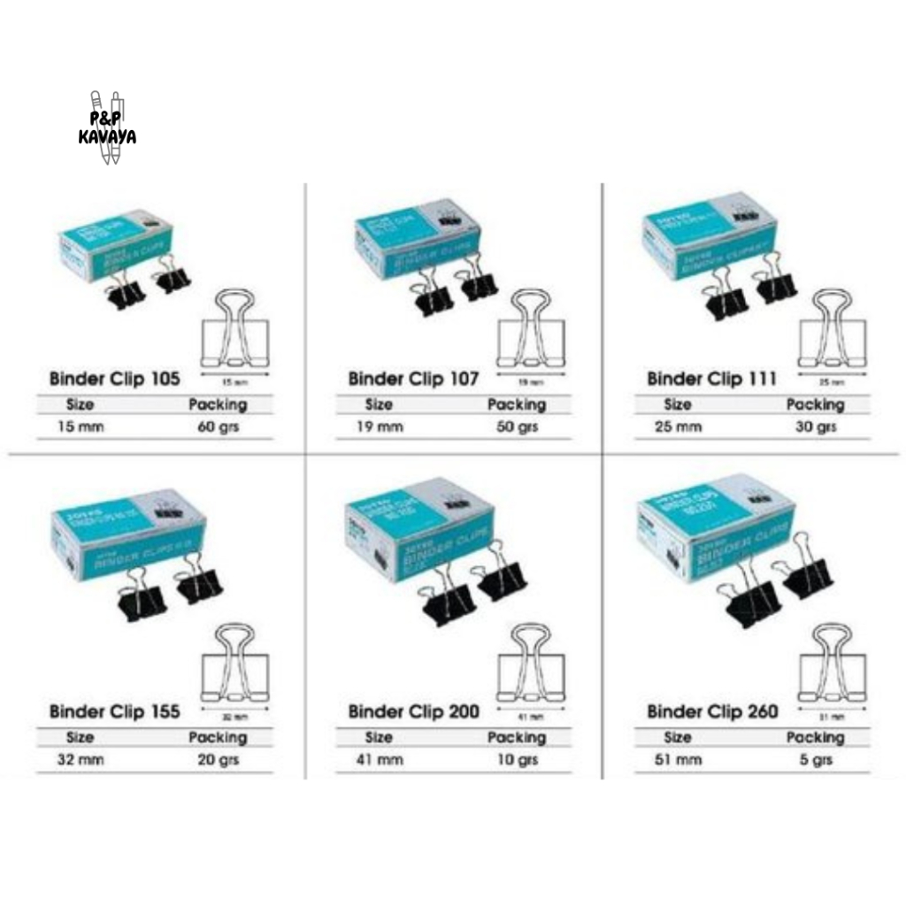 

BINDER CLIP JOYKO UK. 280/260/200/155/111/107/105