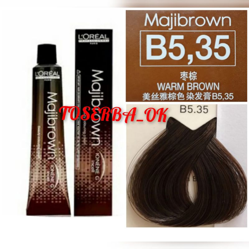 LOREAL MAJIBROWN NO. B5.35 WARM BROWN