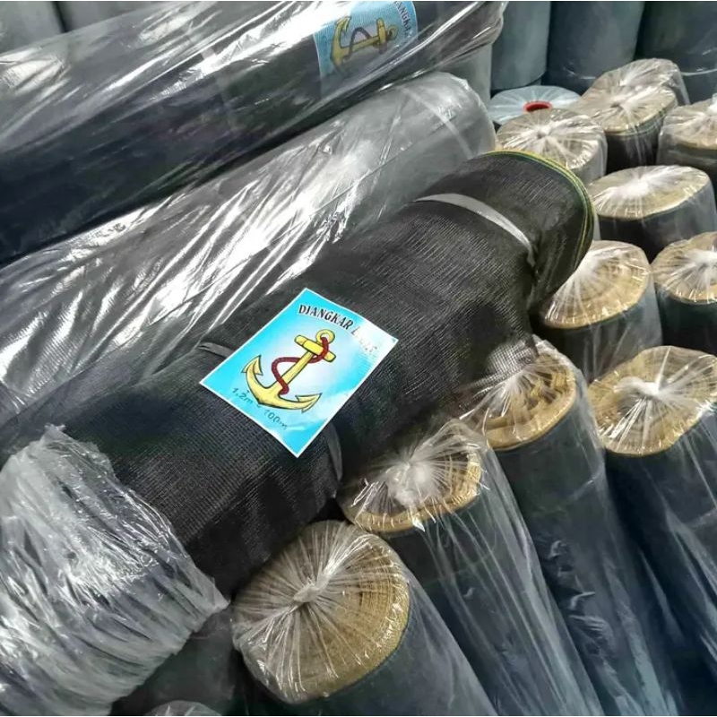 jaring waring hitam per meter lebar 120cm