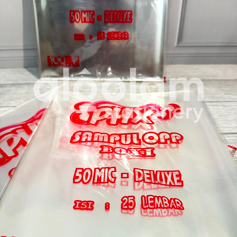 

SATU PACK ( 50 LEMBAR ) Sampul Plastik Buku Tulis Boxi Sampul Plastik Buku Boxy