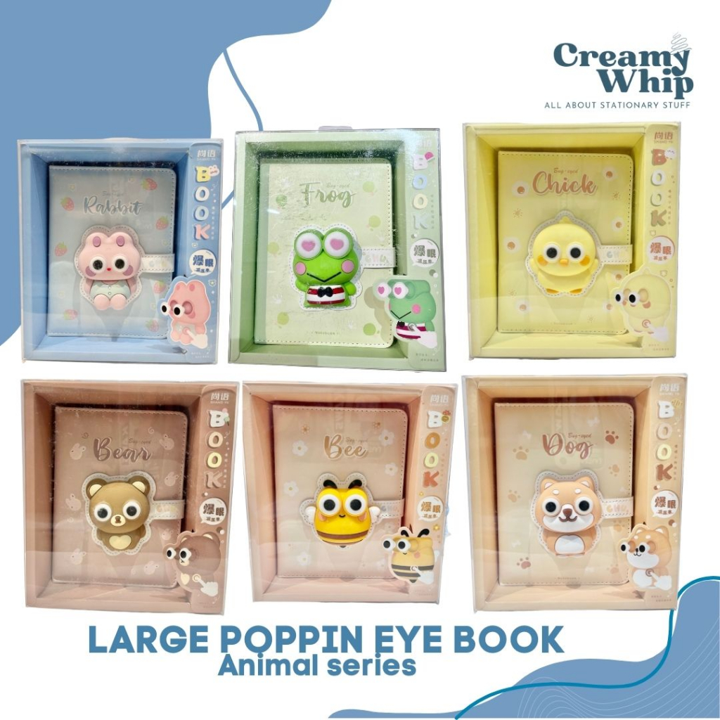 

Animal Series Eye Poppin Book Size Large Buku Tulis Anak Squishy Book Buku Jurnal Catatan Harian Anak Buku Catatan unik lucu mata belo