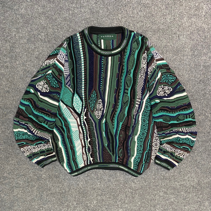 Vintage Knitwear Canada Tundra 3D Style Look Coogi