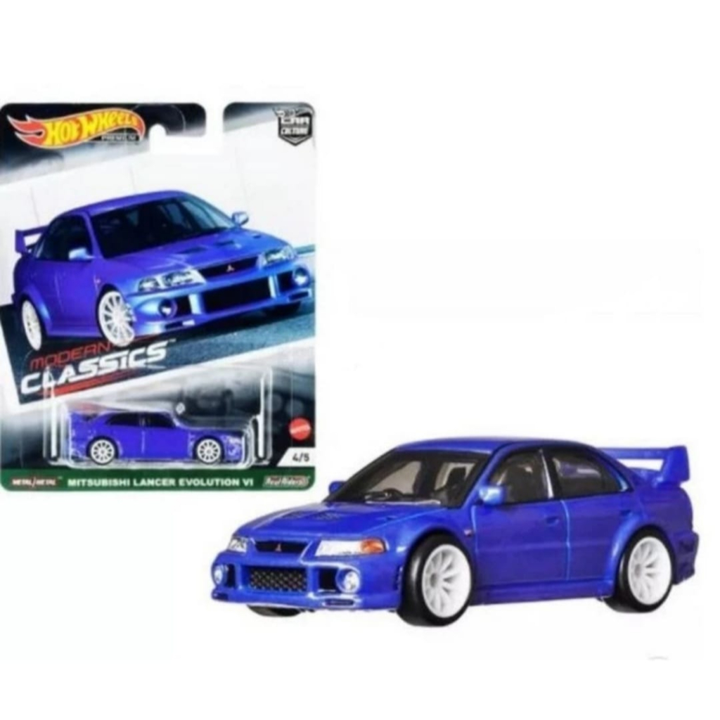 Hot Wheels Premium Mitsubishi Lancer Evolution VI Biru Evo 6 Modern Classsics Classic