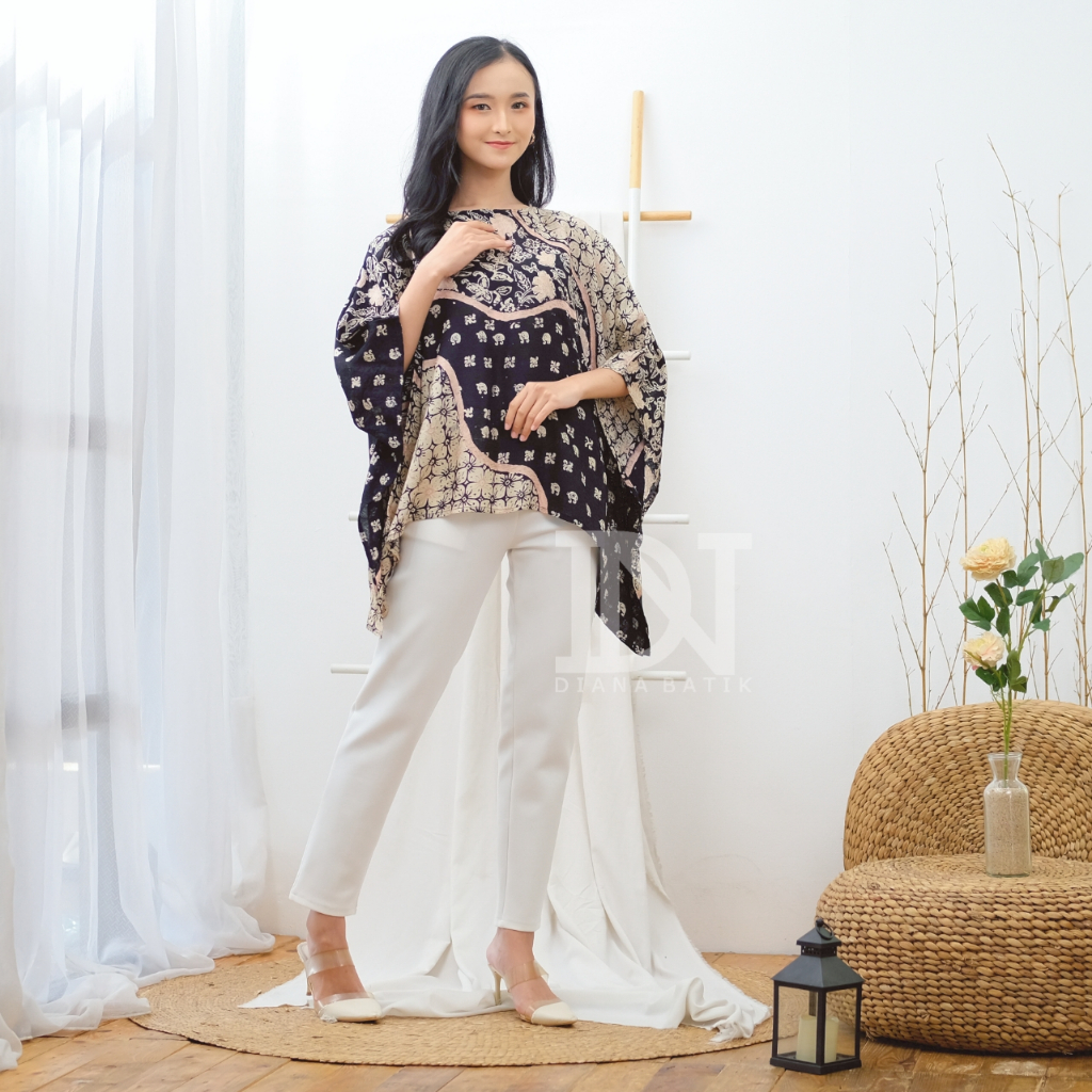 Diana Batik - AYUNDA BLOUSE MOTIF BATIK VISCOSE | Blouse Batwing Viscose