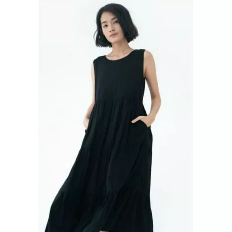 Inner Dress Rayon Tampa Lengan Dalaman gamis tanpa lengan